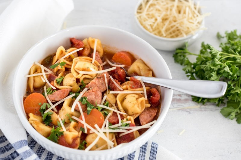 Italian Sausage & Tortellini Soup